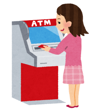 ATMを使う人の画像